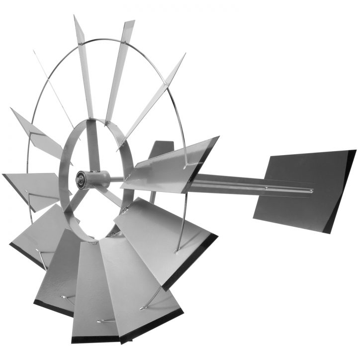 Gigantesque Us Éolienne 245Cm,Argent Rouge Vert,Roulements tout Eolienne De Jardin