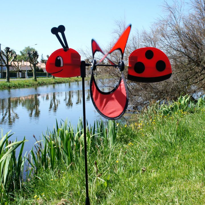 Girouette – Moulin À Vent – Eolienne Coccinelle 35 X 12 X avec Eolienne De Jardin