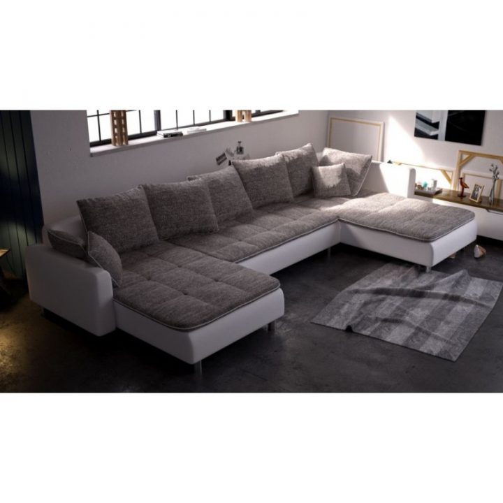 Grand Canapé Panoramique 7 Places Dante En Tissu Et Simili à Canapé Pas Cher Grand Canapé Panoramique 7 Places Dante En Tissu Et Simili à Canapé Pas Cher