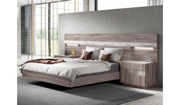 Grand Lit Adulte Design En Bois Avec Chevet Pour Chambre concernant Tête De Lit Coussin Suspendu Grand Lit Adulte Design En Bois Avec Chevet Pour Chambre concernant Tête De Lit Coussin Suspendu