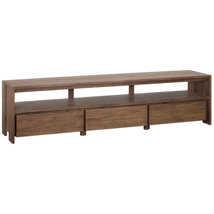 Grand Meuble Tv Teck Massif Recyclé 220Cm Fissure dedans Meuble Tv 110 Cm Teck Grand Meuble Tv Teck Massif Recyclé 220Cm Fissure dedans Meuble Tv 110 Cm Teck