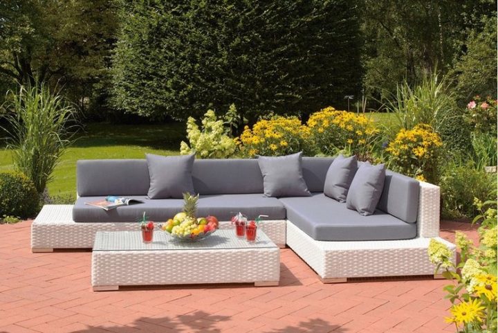 Grand Salon De Jardin D'Angle En Résine Tressée Meloee destiné Salon De Détente Jardin