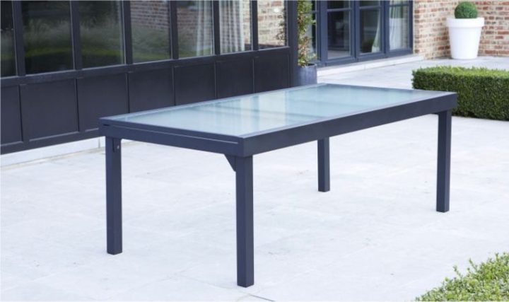 Grand Salon De Jardin Gris Anthracite – 12 Fauteuils Et à Table De Jardin Extensible Pas Cher