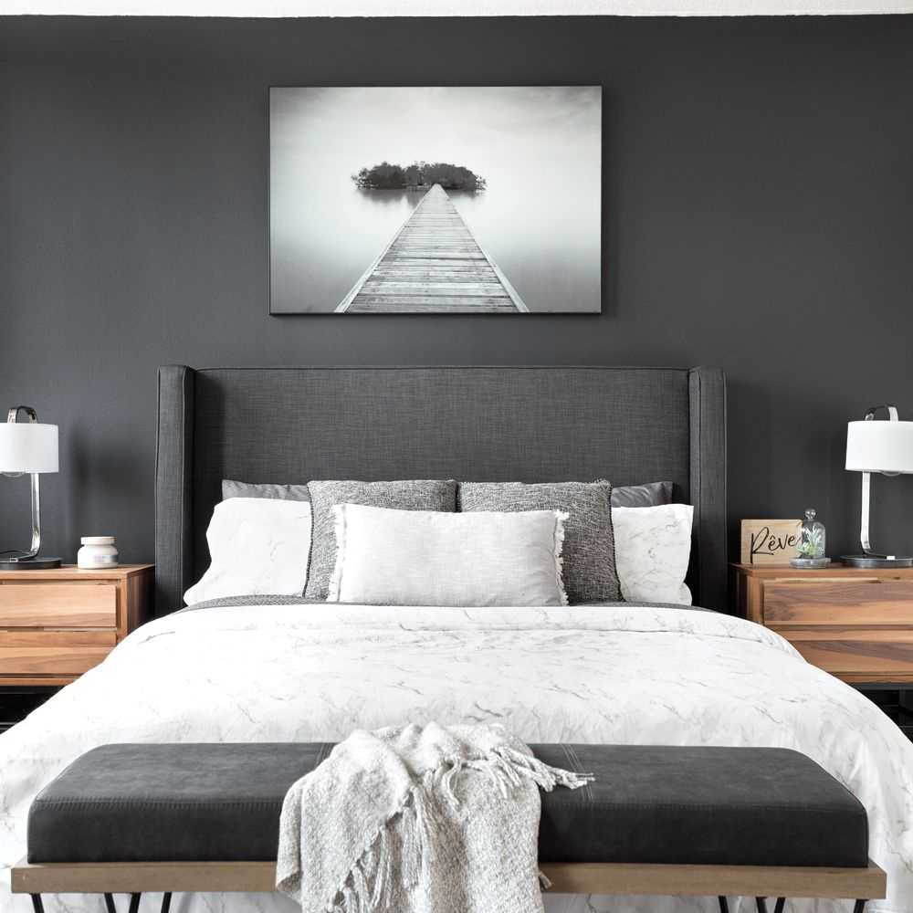Gris Charbon Dans La Chambre À Coucher - Je Décore | Chambre dedans Couleur Chambre Parental