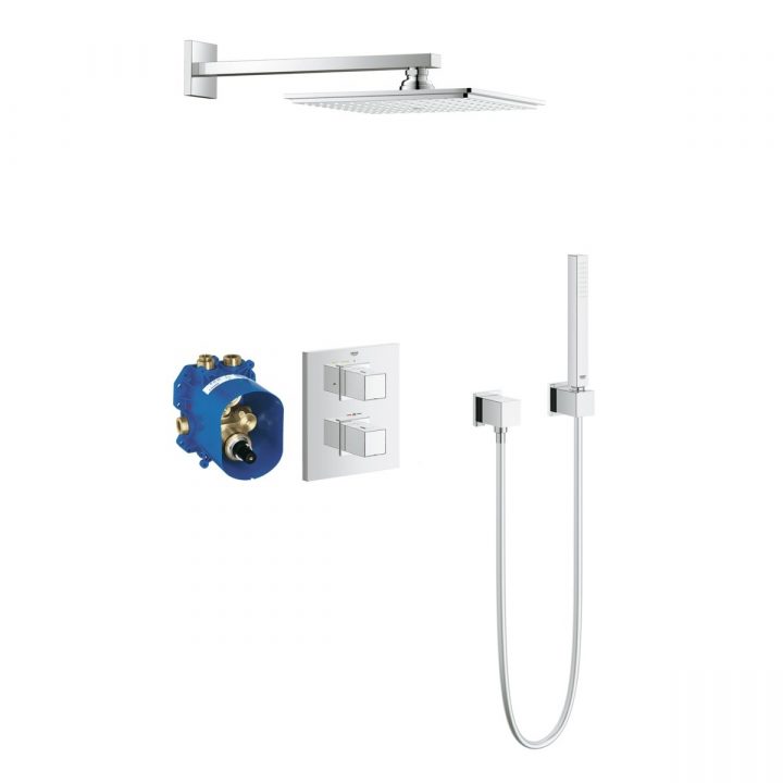 Grohe Cube Perfect Colonne De Douche Encastrable Avec Set De avec Brico Depot Colonne De Douche