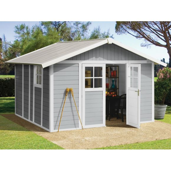 Grosfillex - Abri Jardin Deco 11 - 11M² - 3.15 X 3.55 X 1 dedans Abri De Jardin Grosfillex