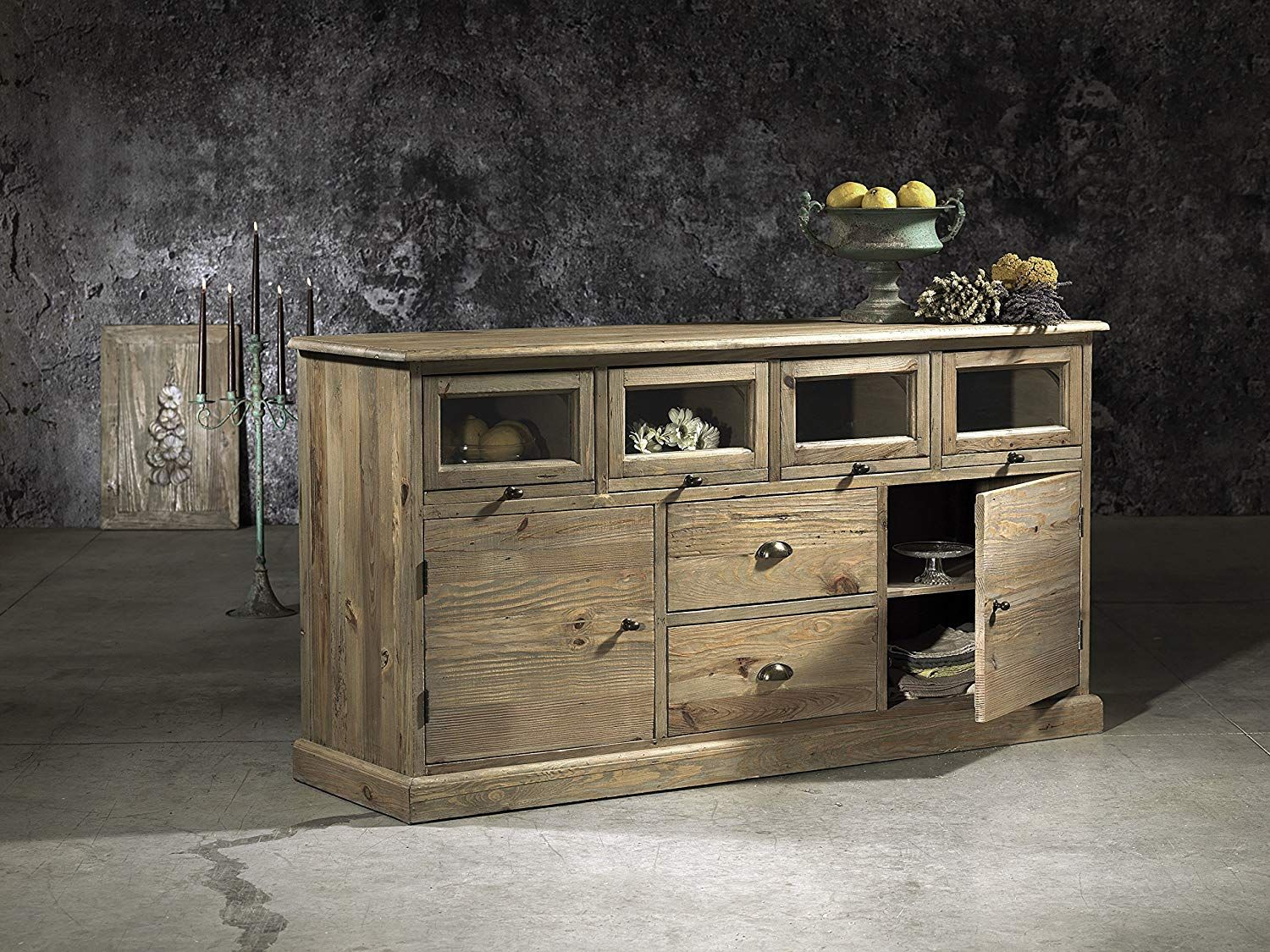 Guarnieri Credenza Modello Origano Pino Vecchi: Amazon.it destiné Amazone Meuble
