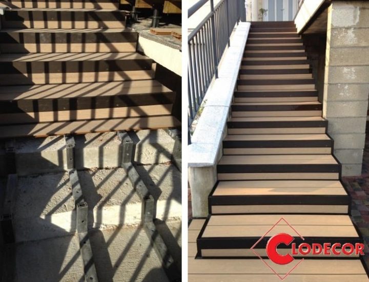 Habiller Un Escalier En Lame Composite – Gamboahinestrosa intérieur Lameo Xtra