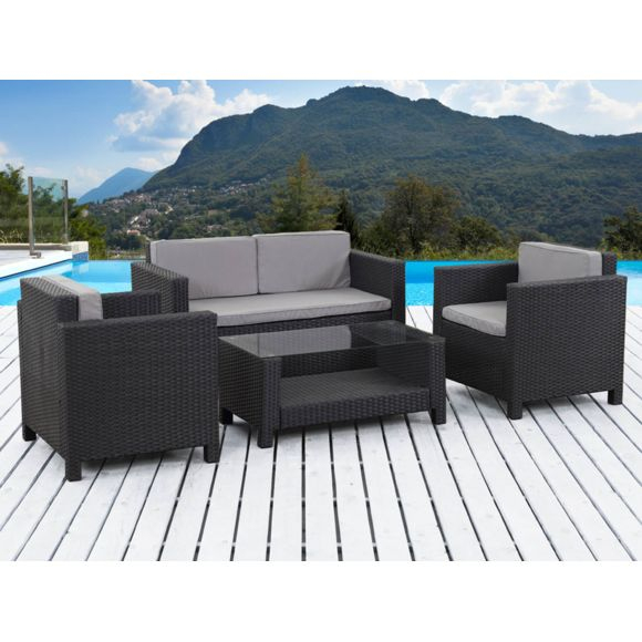 Habitat Et Jardin – Salon De Jardin Résine Tressée Ottawa concernant Salon De Jardin Resine Pas Cher