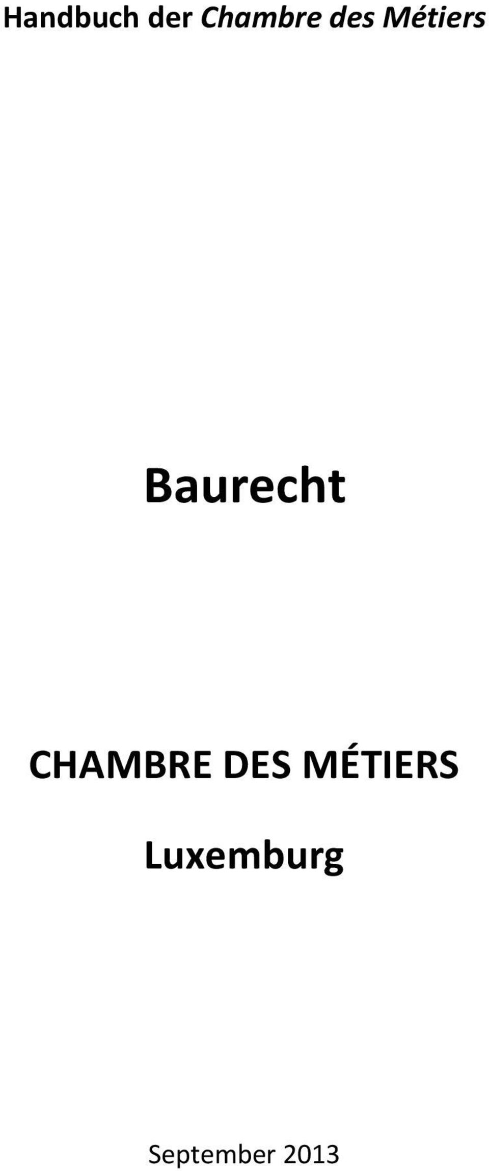 Handbuch Der Chambre Des Métiers 06 Baurecht. Gestion serapportantà Chambre Des Metiers 06