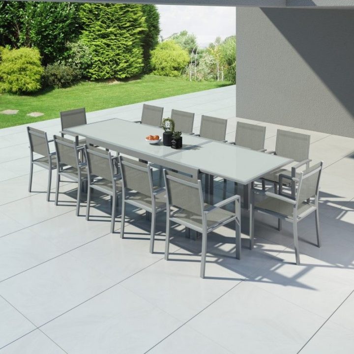 Hara Xxl – Table De Jardin Extensible Aluminium 200/320Cm dedans Table De Jardin Aluminium Jardiland