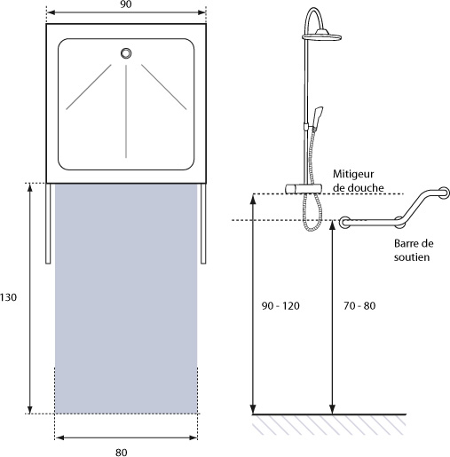 Hauteur Robinet Douche Pmr – Le Coin Gamer encequiconcerne Dimension Douche