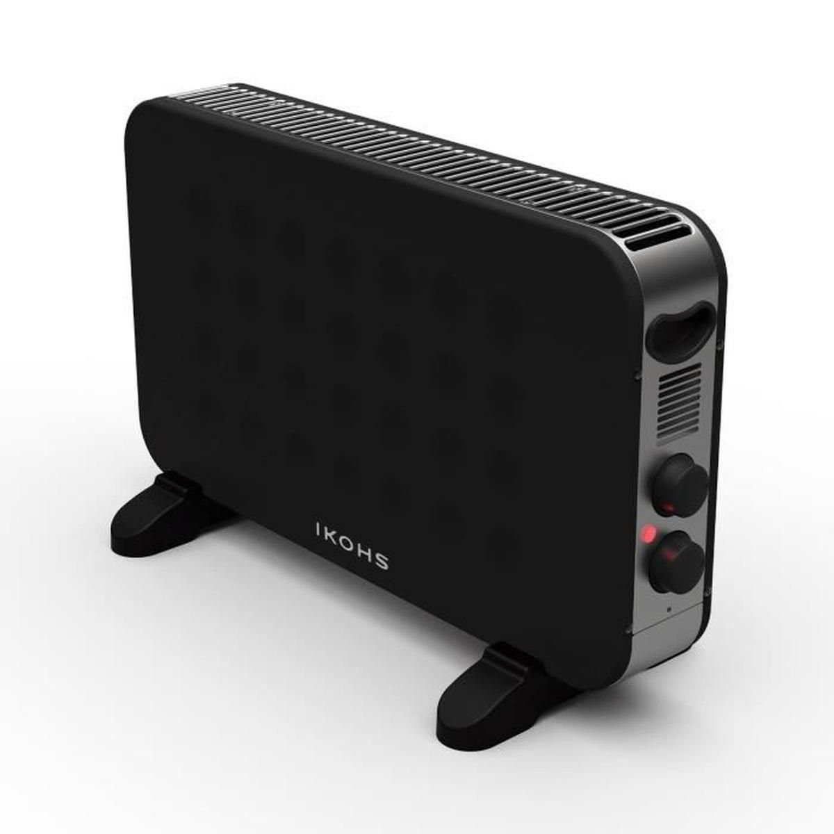 Heatbox Convecteur D'air Chauffant Ikohs Noir 2000W intérieur Convecteur Salle De Bain Heatbox Convecteur D'air Chauffant Ikohs Noir 2000W intérieur Convecteur Salle De Bain