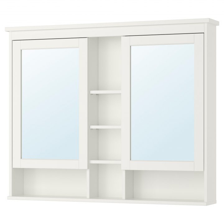 Hemnes Armoire À Pharmacie 2 Portes Miroir – Blanc – Ikea concernant Poignée Meuble Ikea