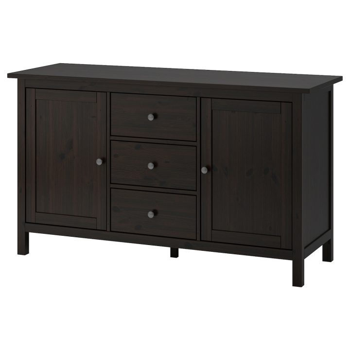 Hemnes Buffet – Brun-Noir 61 3/4X34 5/8 " (157X88 Cm) à Buffet Salle À Manger Ikea