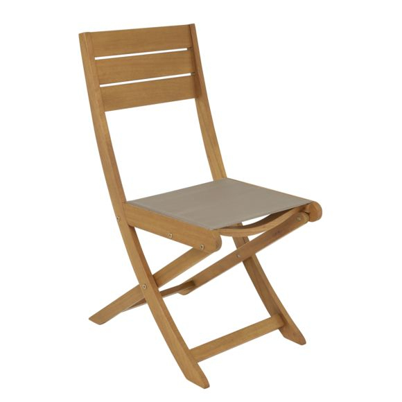 Hyba – Chaise De Jardin Pliante Melo – Bois – Marron – Pas intérieur Chaise De Jardin Pliante Pas Cher