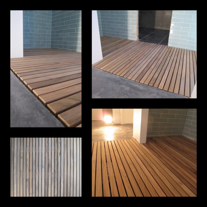 Ici, Dans Le Prolongement D'une Douche À L'italienne, Un serapportantà Caillebotis Pour Douche