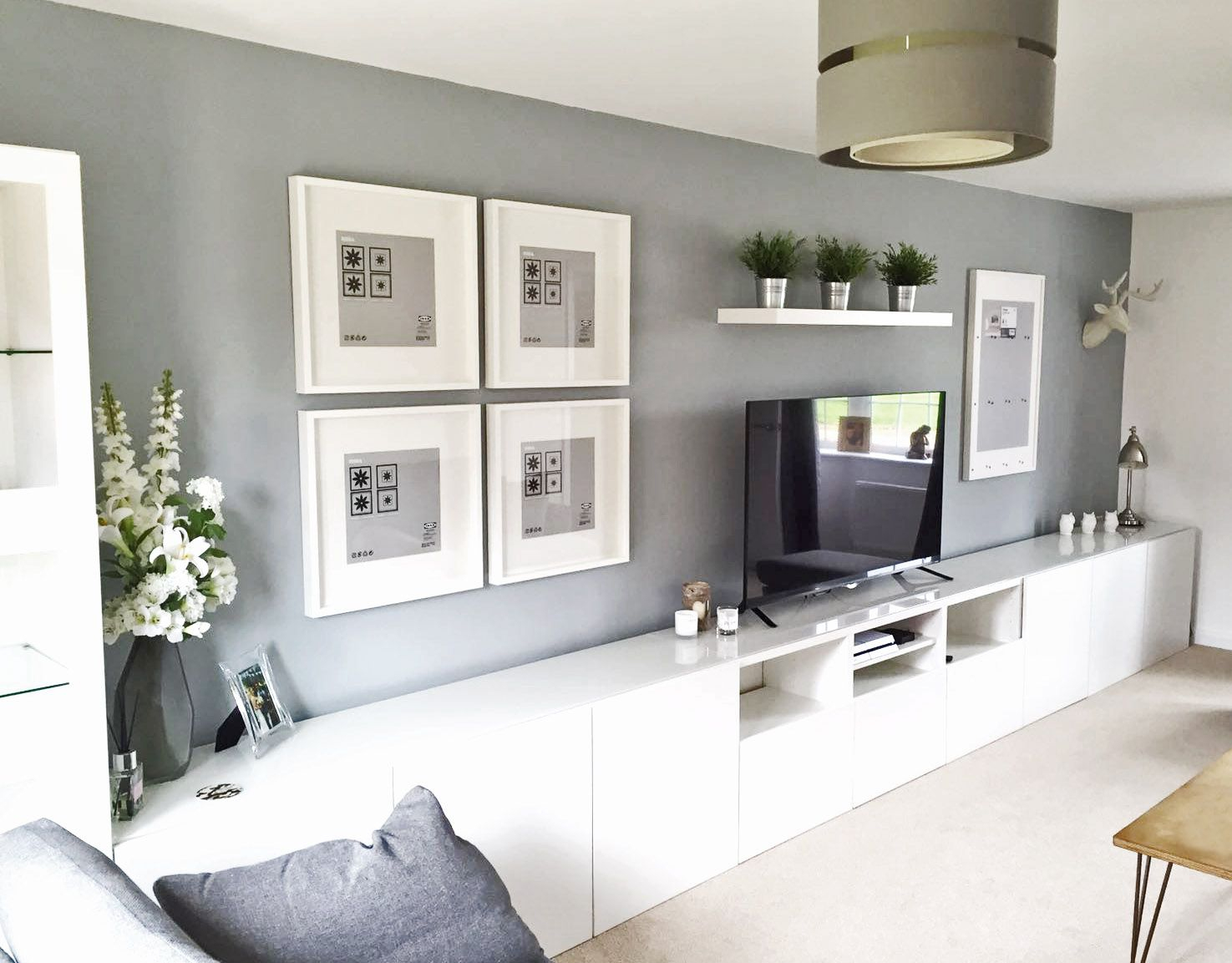 Ikea Bestå, Living Room, Tv Unit, Picture Frames Ribba dedans Ikea Sejour Salle A Manger