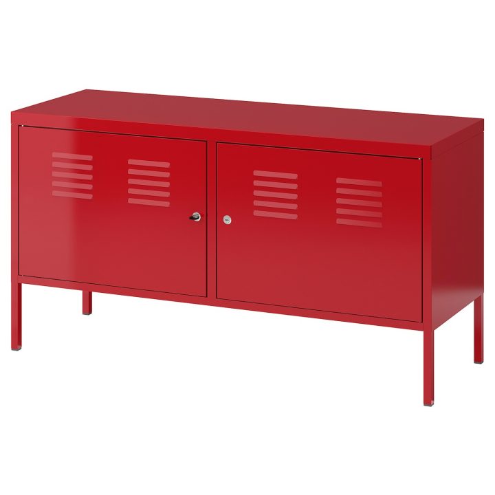 Ikea Ps Armoire Métallique – Rouge 119X63 Cm destiné Meuble Tv Industriel Ikea