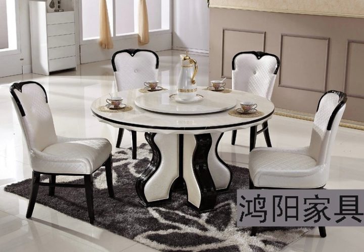 Ikea White Marble Dining Table Round Table Turntable Solid serapportantà Ikea Table A Manger