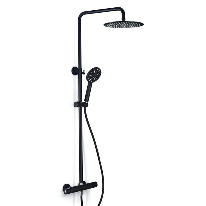 Ill, Colonne De Douche Thermostatique, Noir Mat 500 à Colonne De Douche Noir Mat