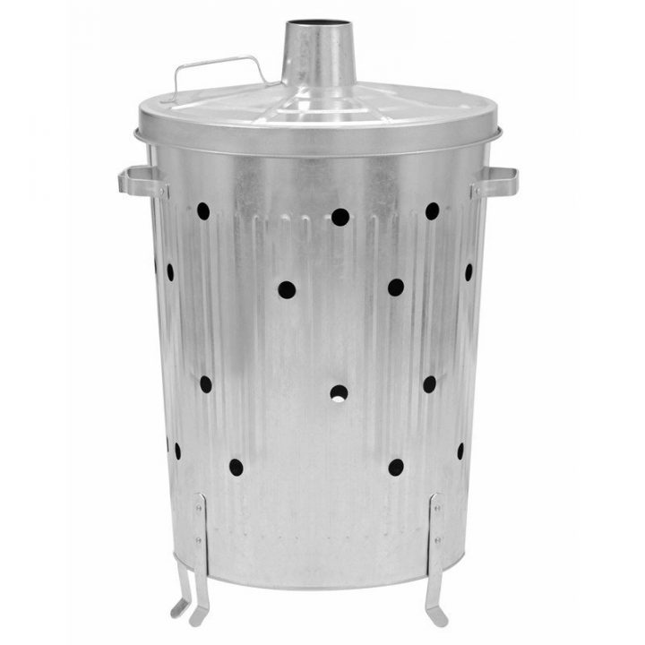 Incinérateur De Jardin / Grille Herbes Galvanisé 75L pour Incinérateur Jardin