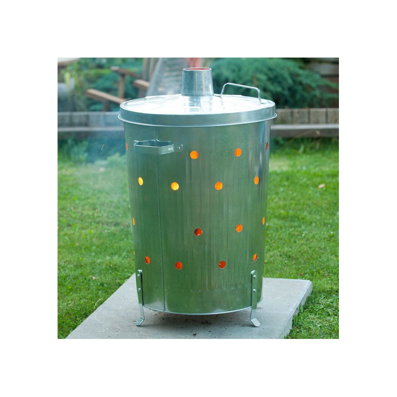 Incinérateur De Jardin Marque Nature Rond Et Galvanisé concernant Incinérateur Jardin