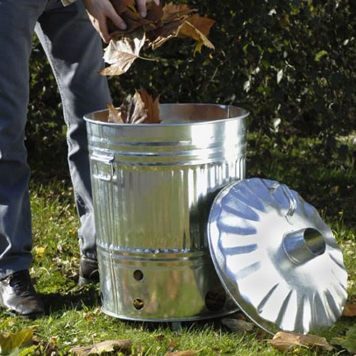 Incinerateur Galvanise 86 Litres – Astuces Nature avec Incinérateur Jardin