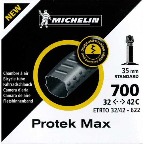 Increvable : Chambre À Air Michelin Protek Max 700X32/42C tout Chambre A Air Velo Anti Crevaison Increvable : Chambre À Air Michelin Protek Max 700X32/42C tout Chambre A Air Velo Anti Crevaison