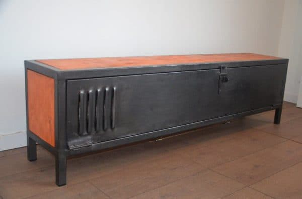 Industrial Wood & Metal Tv Stand / Meuble Tv Bois Et Métal pour Meuble Tv Métallique