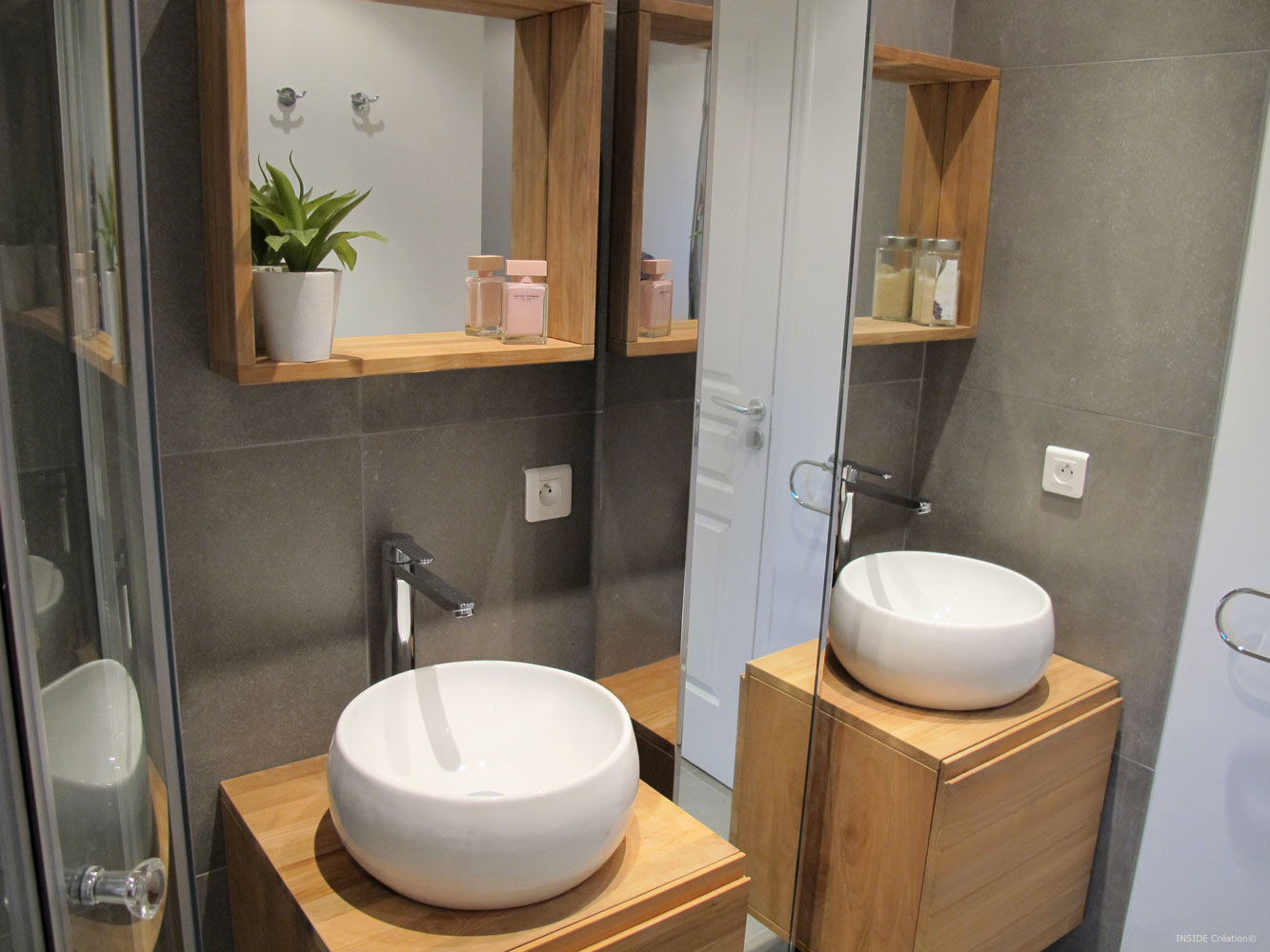 Inside Création: Rénovation De Salle D'Eau Pour Petit Budget tout Petite Salle D'Eau 2M2