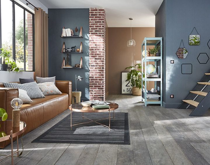 Inspiration Déco "Urban Chic" Dans Ce Salon Ouvert Sur Un serapportantà Couleur De Peinture Pour Salon Salle A Manger