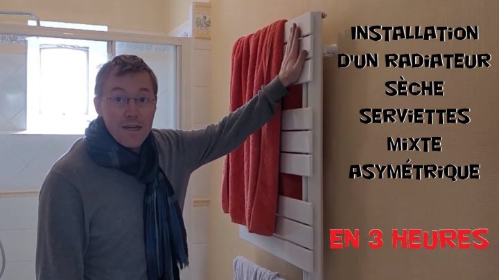 Installation Of An Asymmetric Mixed Towel Heater In 3 Hours – Brico-Info concernant Radiateur Salle De Bain Mixte
