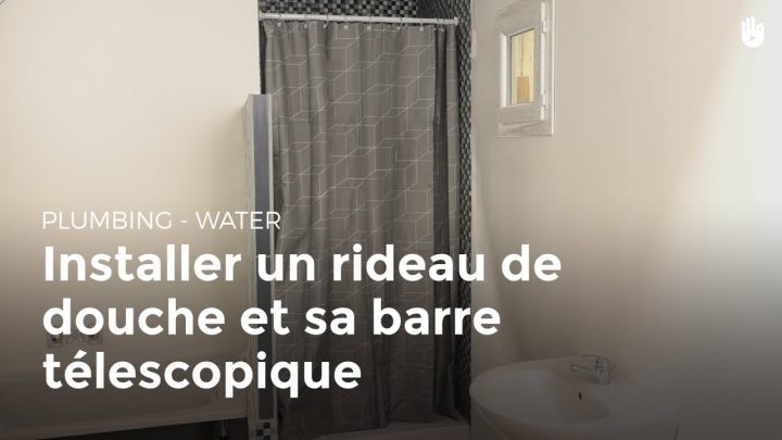Installer Un Rideau De Douche Et Sa Barre Télescopique | Bricolage tout Rideau De Douche Leroy Merlin