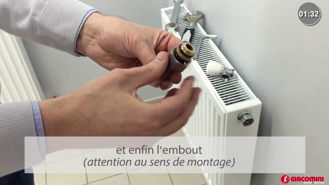 Installer Un Robinet Thermostatisable Giacomini En 3 Minutes encequiconcerne Tete De Robinet Radiateur
