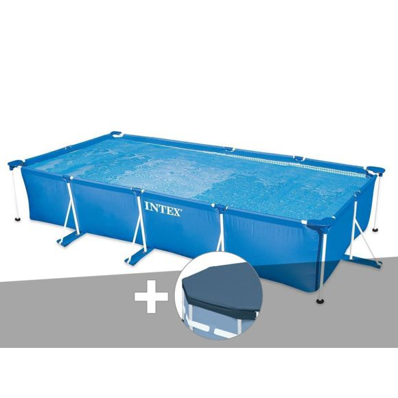 Intex – Kit Piscine Tubulaire Rectangulaire 4,50 X 2,20 X avec Kit Habillage Piscine Tubulaire Intex