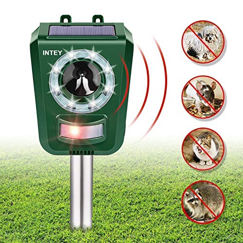 Intey Répulsif Chat Ultrason Solaire Répulsif Chat à Repulsif Chat Jardin Intey Répulsif Chat Ultrason Solaire Répulsif Chat à Repulsif Chat Jardin