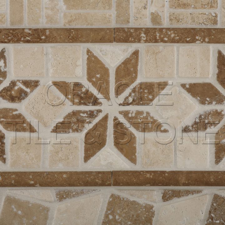 Ivory & Noce Travertine Tumbled Floral Border Listello | Ebay intérieur Listel Travertin Ivory & Noce Travertine Tumbled Floral Border Listello | Ebay intérieur Listel Travertin