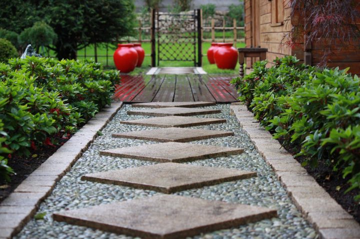 Jardin Japonais Rouge Allée Et Portillon | Jardins Du avec Idée Allée De Jardin Jardin Japonais Rouge Allée Et Portillon | Jardins Du avec Idée Allée De Jardin