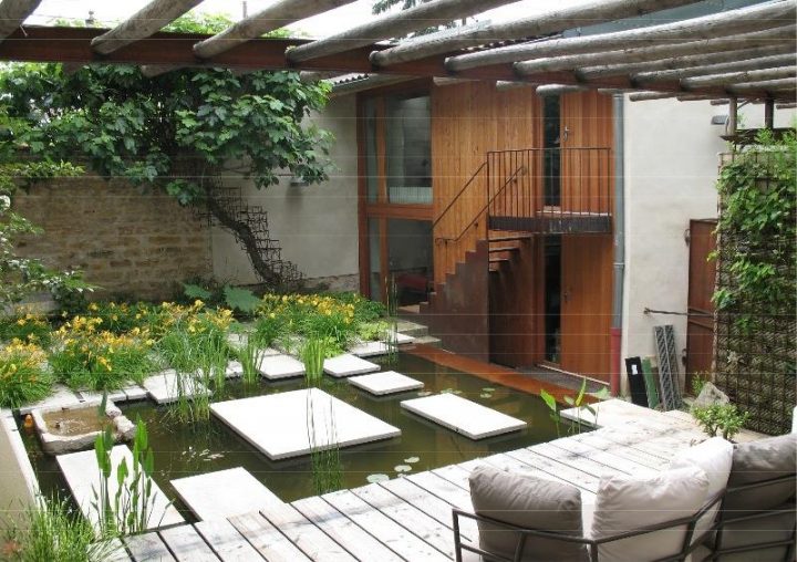 Jardin Moderne Paysagé Mélangeant Les Éléments Végétaux intérieur Jardin Moderne Jardin Moderne Paysagé Mélangeant Les Éléments Végétaux intérieur Jardin Moderne