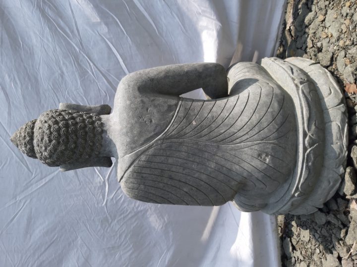 Jardin Zen Statue Extérieur Bouddha Assis Bol 100Cm à Jardin Zen Bouddha Avec Pierres Portes Bonheurs