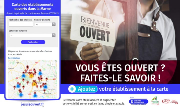 Jesuisouvert » : La Carte Des Professionnels Ouverts À serapportantà Chambre Des Metiers Reims Jesuisouvert » : La Carte Des Professionnels Ouverts À serapportantà Chambre Des Metiers Reims