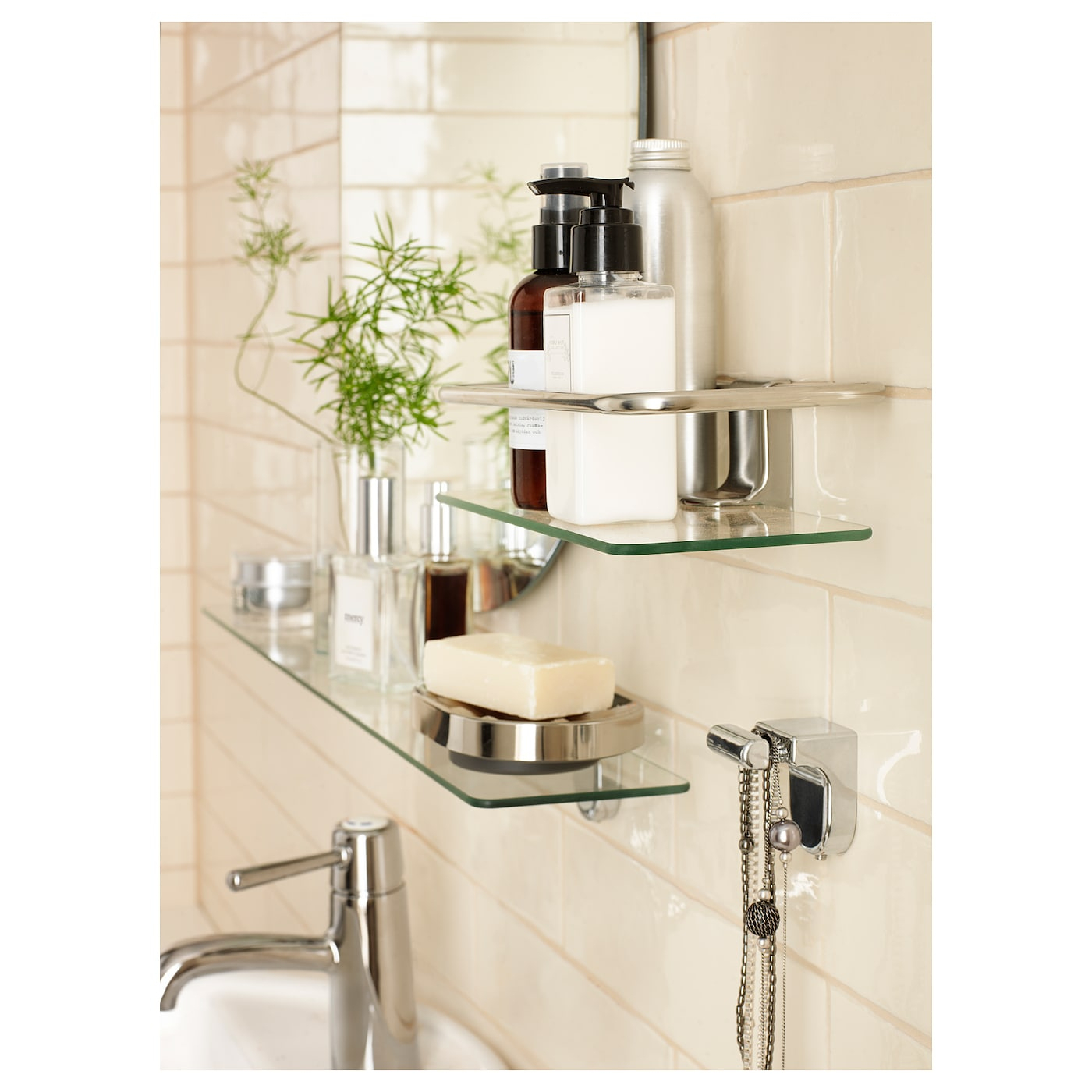 Kalkgrund Étagère Douche - Chromé 24X6 Cm destiné Accessoire Salle De Bain Ikea