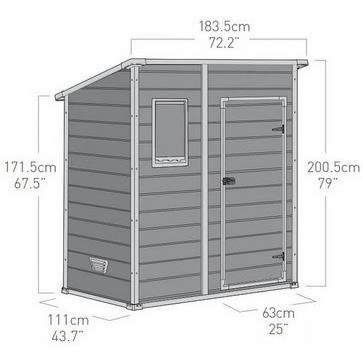 Keter Premium 64 Abri De Jardin En Pvc Monopente 1.6M² encequiconcerne Abri Jardin Monopente