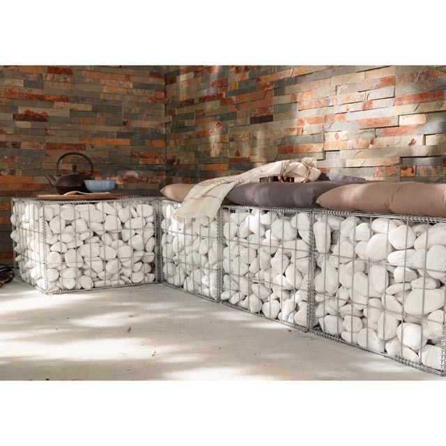 Kit Gabion - Castorama | Terrasse Beton, Terrasse, Bordure pour Bordure De Jardin Castorama