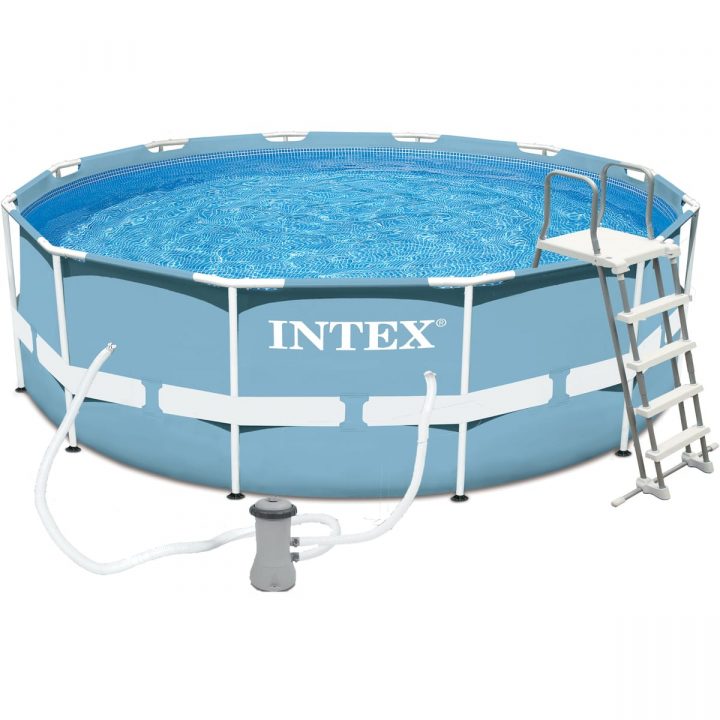 Kit Piscine Tubulaire Ronde Prism Intex Pas Cher À Prix Auchan tout Kit Habillage Piscine Tubulaire Intex