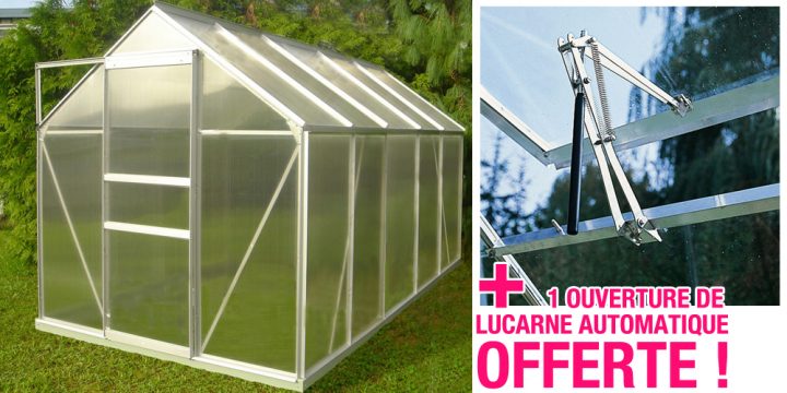 Kit : Serre Polycarbonate 106 + Ouverture Automatique dedans Serre Polycarbonate Oogarden Kit : Serre Polycarbonate 106 + Ouverture Automatique dedans Serre Polycarbonate Oogarden