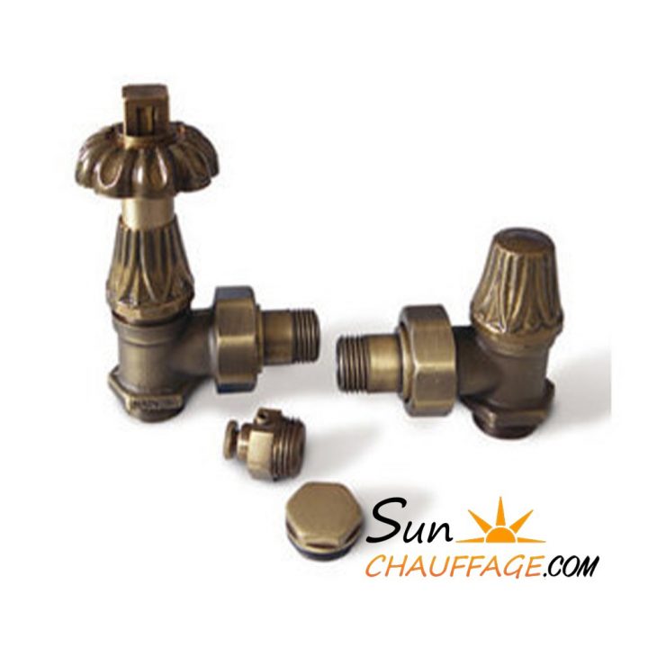 Kit Vanne Thermostatique Poignée Fleurie Pour Radiateur Fonte –  Sun-Chauffage à Robinet Thermostatique Radiateur Fonte