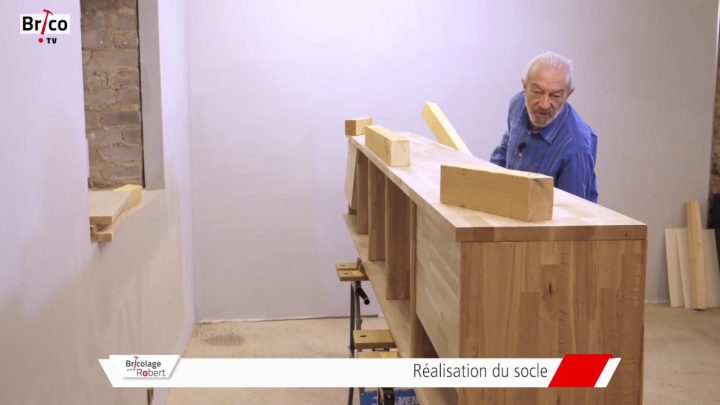 La Fabrication D'un Meuble Tv/bibliothèque En Chêne pour Fabriquer Un Meuble Tv En Bois