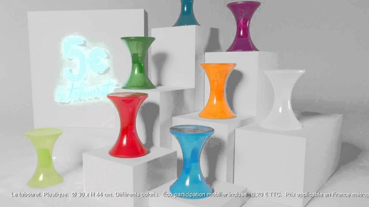 La Foir'Fouille : Le Tabouret Design À 5€ – Publicité Tv destiné Coiffeuse Meuble La Foir'Fouille
